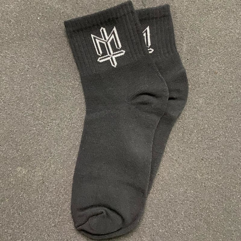 Kaos kaki Old School Pendek 3/4 Dewasa Unisex Keren Premium Distro-Hitam maternal