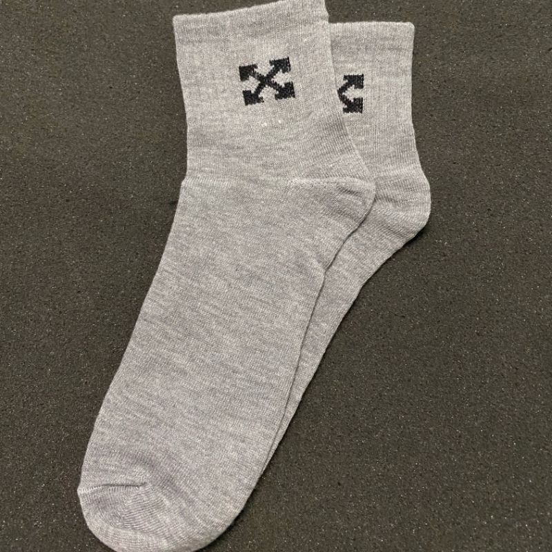 Kaos kaki Old School Pendek 3/4 Dewasa Unisex Keren Premium Distro-Abu logo x