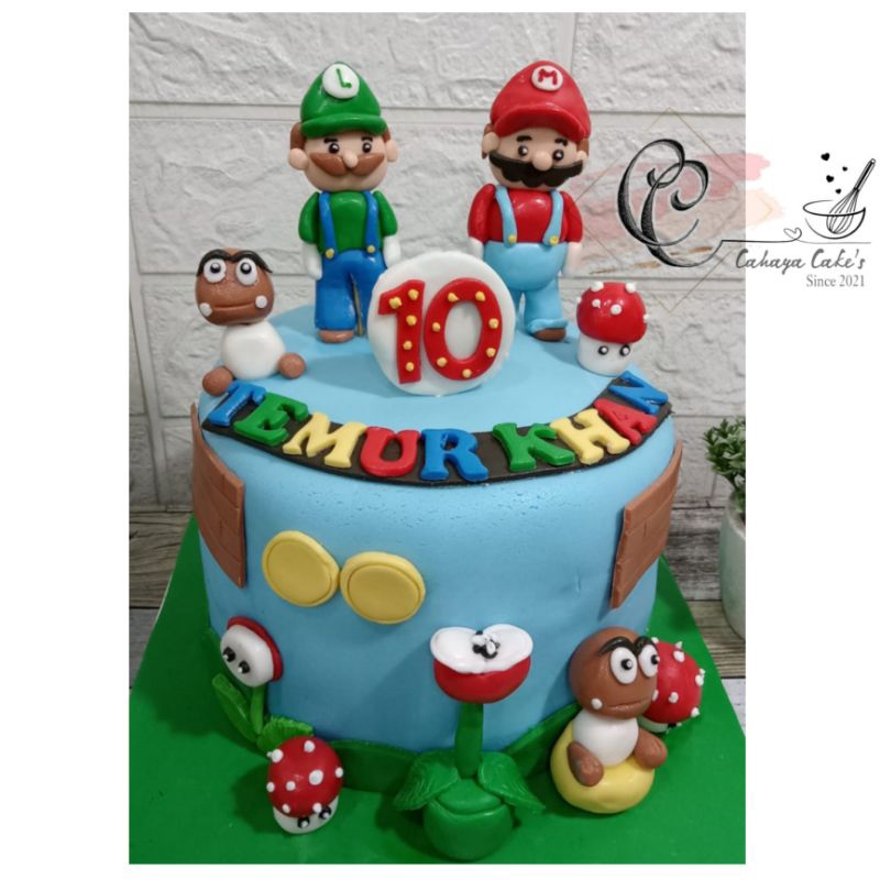 

Super Mario Cake / Kue Ulang Tahun Super Mario Bross / Kue Ultah Karakter Mario Bross