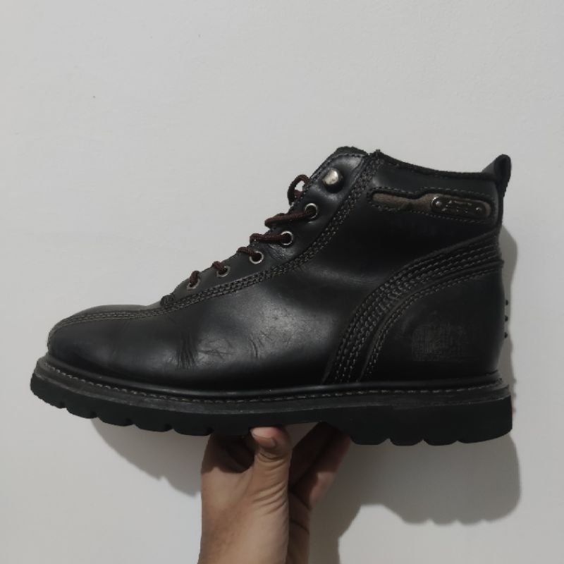 ATL Work Company Full Black Boots Size 42