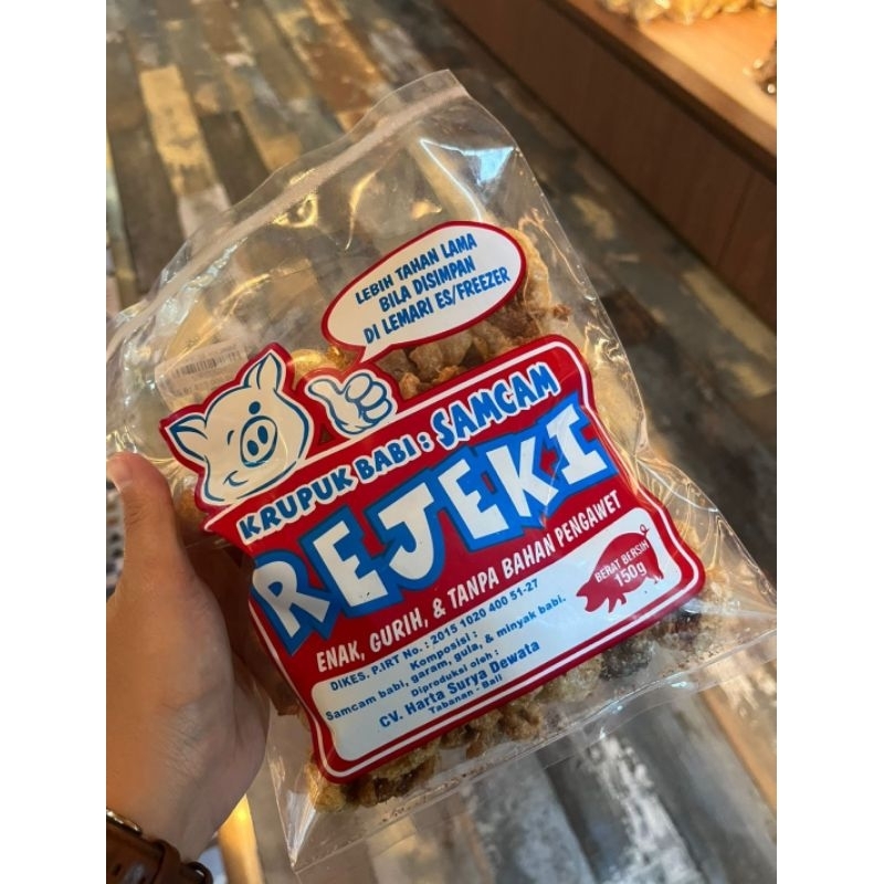 

Kerupuk Babi SAMCAM Rejeki Bali 150gr (Krupuk Babi Samcam Rejeki Bali)