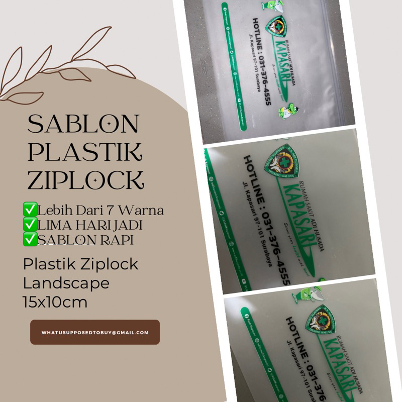 Sablon Plastik Zip Lock 15x10cm  Free Desain Custom Paper Bag Zip Lock