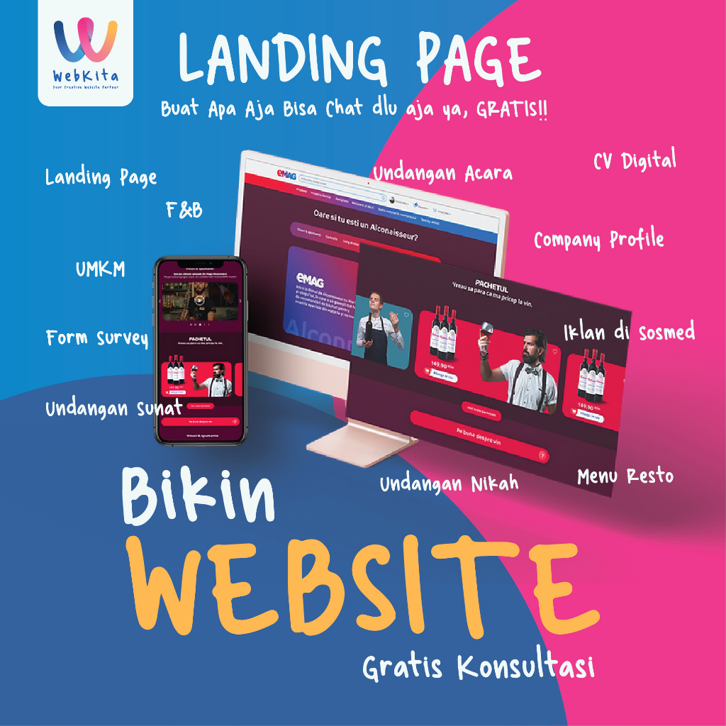 Website Landing Page Toko Online | Company Profile | Web Undangan Pernikahan | Landing Page Domain C