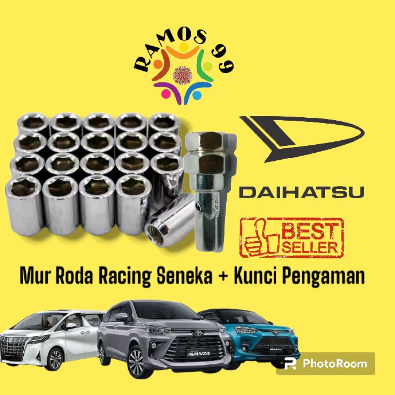 Mur Roda Racing Baut Lugnut Racing Mobil Seneka Daihatsu Ayla Sigra Rocky