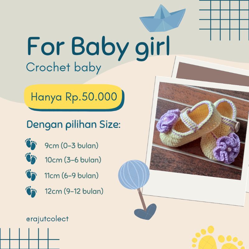 SEPATU RAJUT BAYI BUNGA LILAC | sepatu rajut bayi newborn , sepatu rajut bayi perempuan 0 6 bulan , 