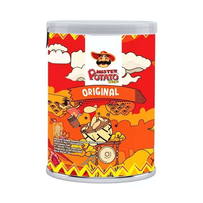 

Mister Potato Crips Original/Rendang 35G