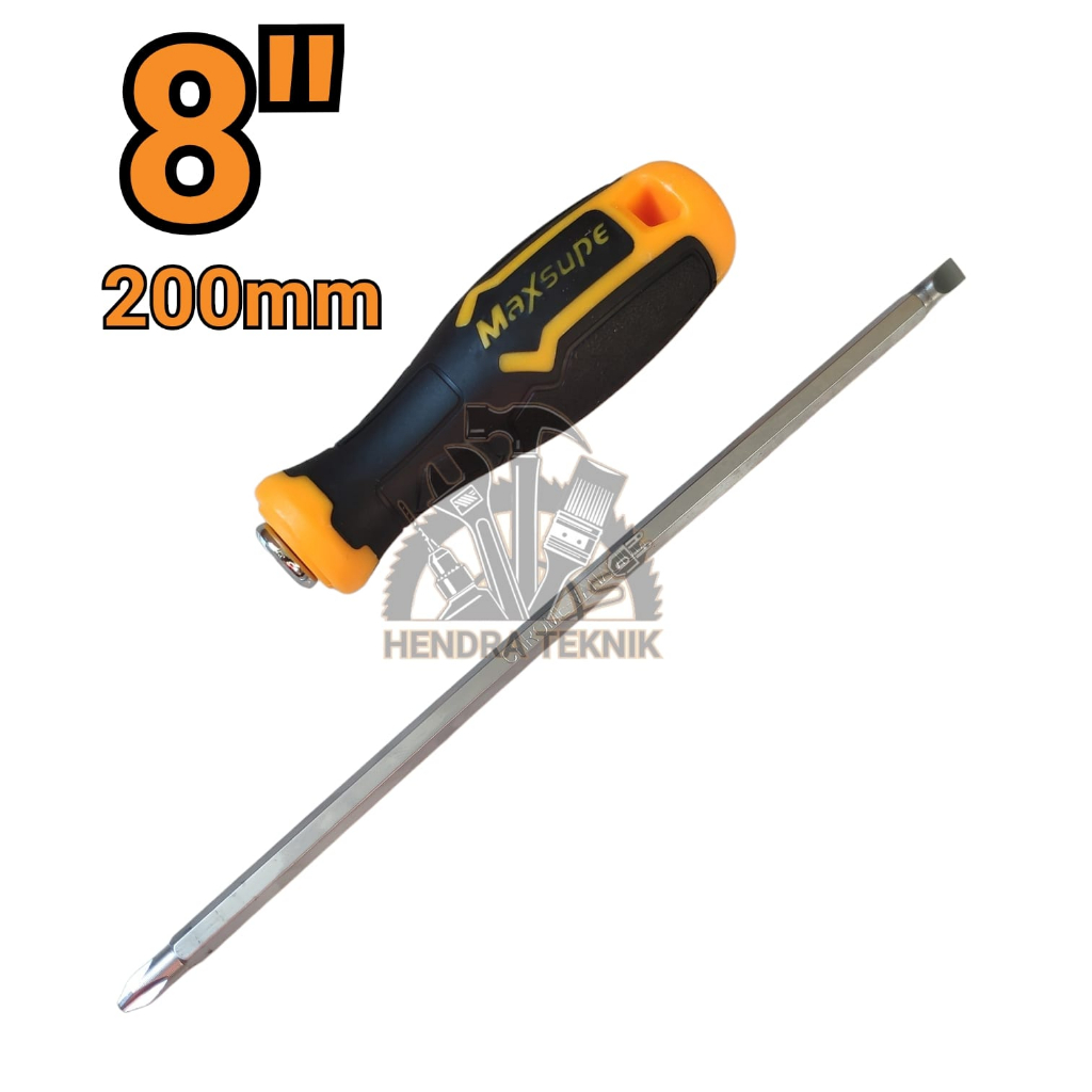 OBENG BB 8" OBENG 2WAY GAGANG KARET 20CM OBENG BOLAK BALIK PANJANG 200MM CRV