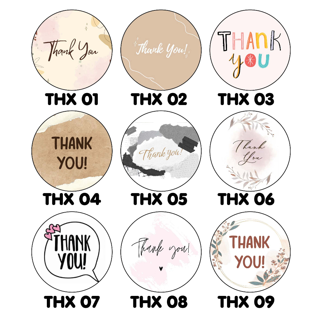 

190 pcs Stiker Thank You EKONOMIS