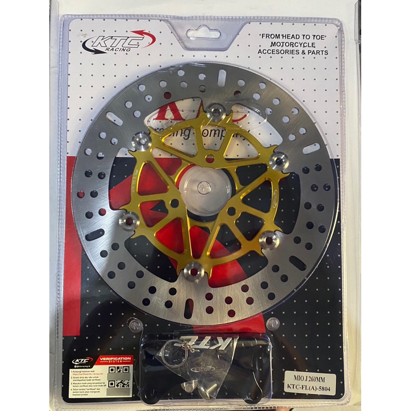 PIRINGAN CAKRAM DEPAN KTC 260MM DISC DISK BRAKE 260 MM MIO J M3 MIO S FINO FI MIO GT 110 BAUT 3 MIO SOUL MIO SMILE XEON BAUT 4 DISKBRAKE DISCBRAKE MOTOR YAMAHA