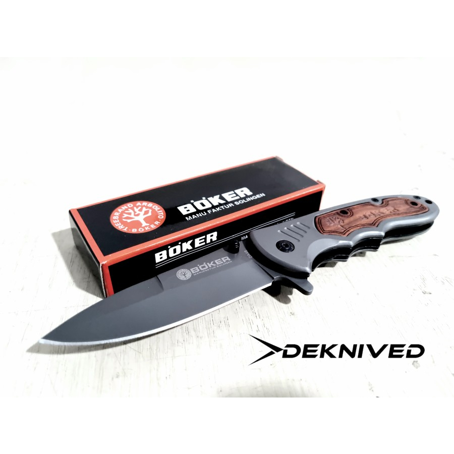 Pisau Saku Lipat Survival Outdoor Boker Manufaktur Solingen - Deknived -