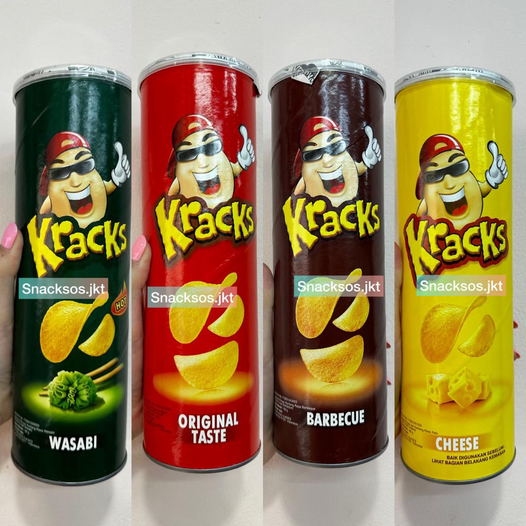 

KRACKS POTATO CRISP ORIGINAL / PAPRIKA / BARBECUE / CHEESE / WASABI / SOUR CREAM & ONION - KERIPIK KENTANG