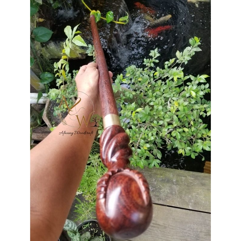 Tongkat Teken Kayu Galih Asem Ukir