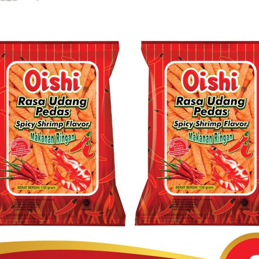 

Oishi snack rasa udang pedas 60 gram / 130 gram