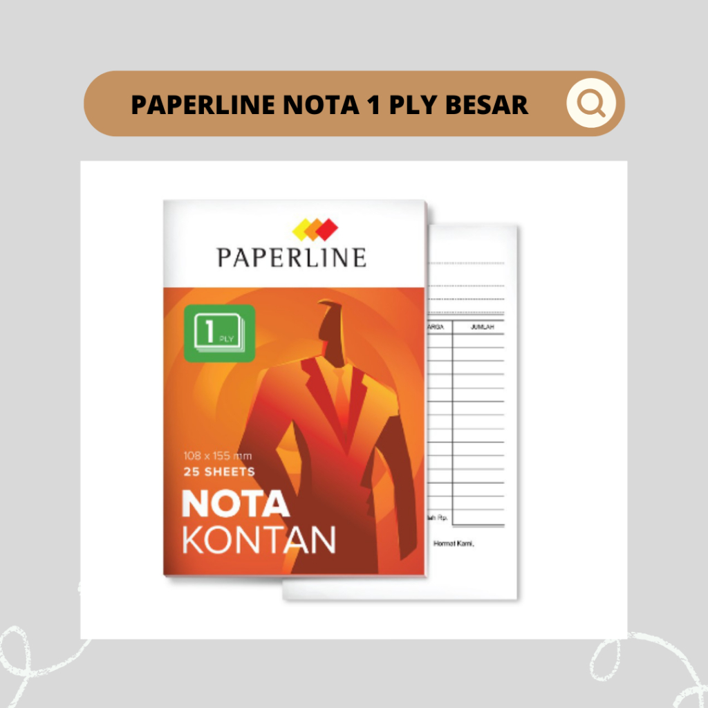 

PAPERLINE NOTA KONTAN 1 PLY BESAR