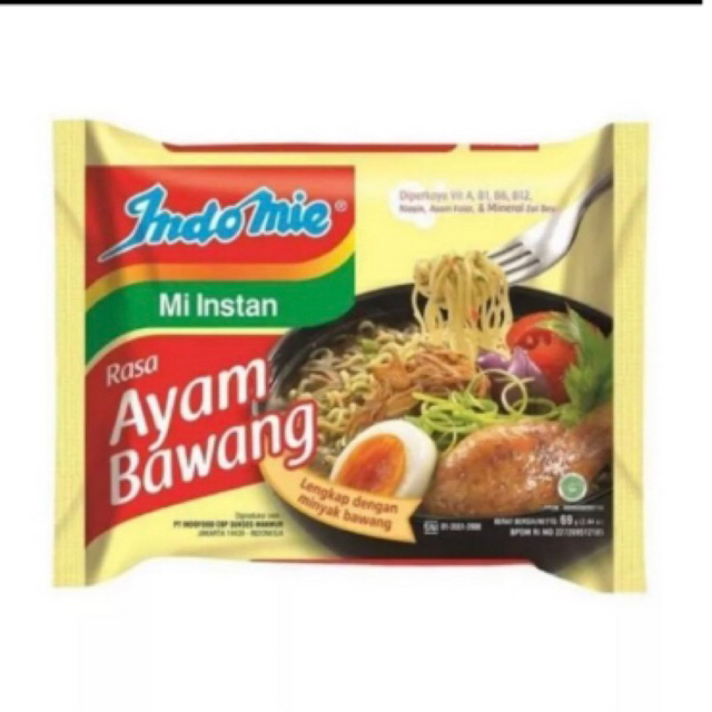 

INDOMIE RASA AYAM BAWANG 69GR SATUAN.