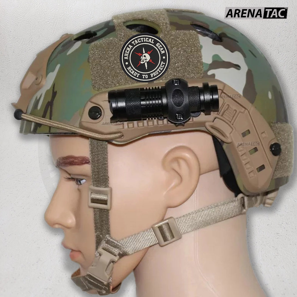 Mounting Helm untuk senter / Holder Senter Helm Tactical