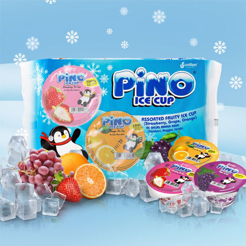 

Pino Ice Cup Bag Isi 6 Pcs - Es Serut Buah - Strawberry - Jeruk - Anggur