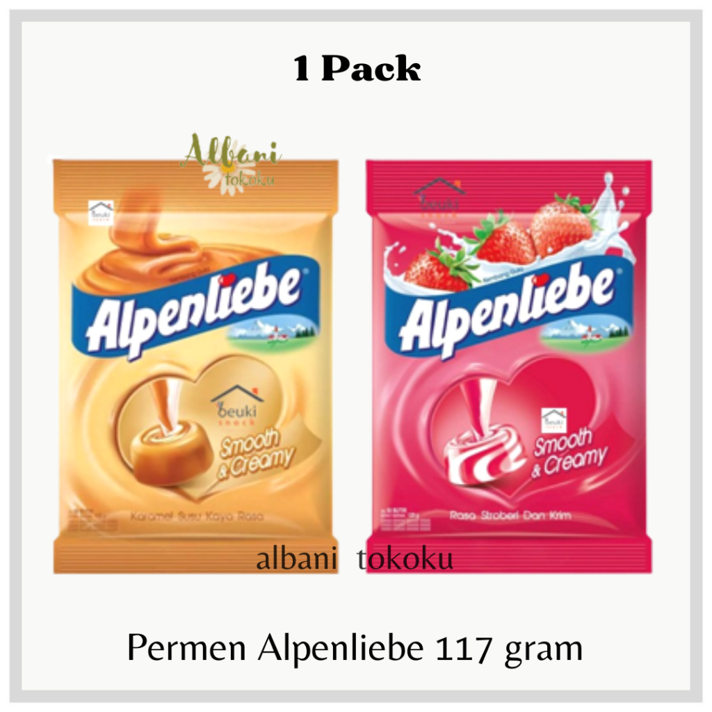 

Alpenliebe Karamel dan Strawberry 117 gram - Isi 50 Pcs - Permen Karamel Susu