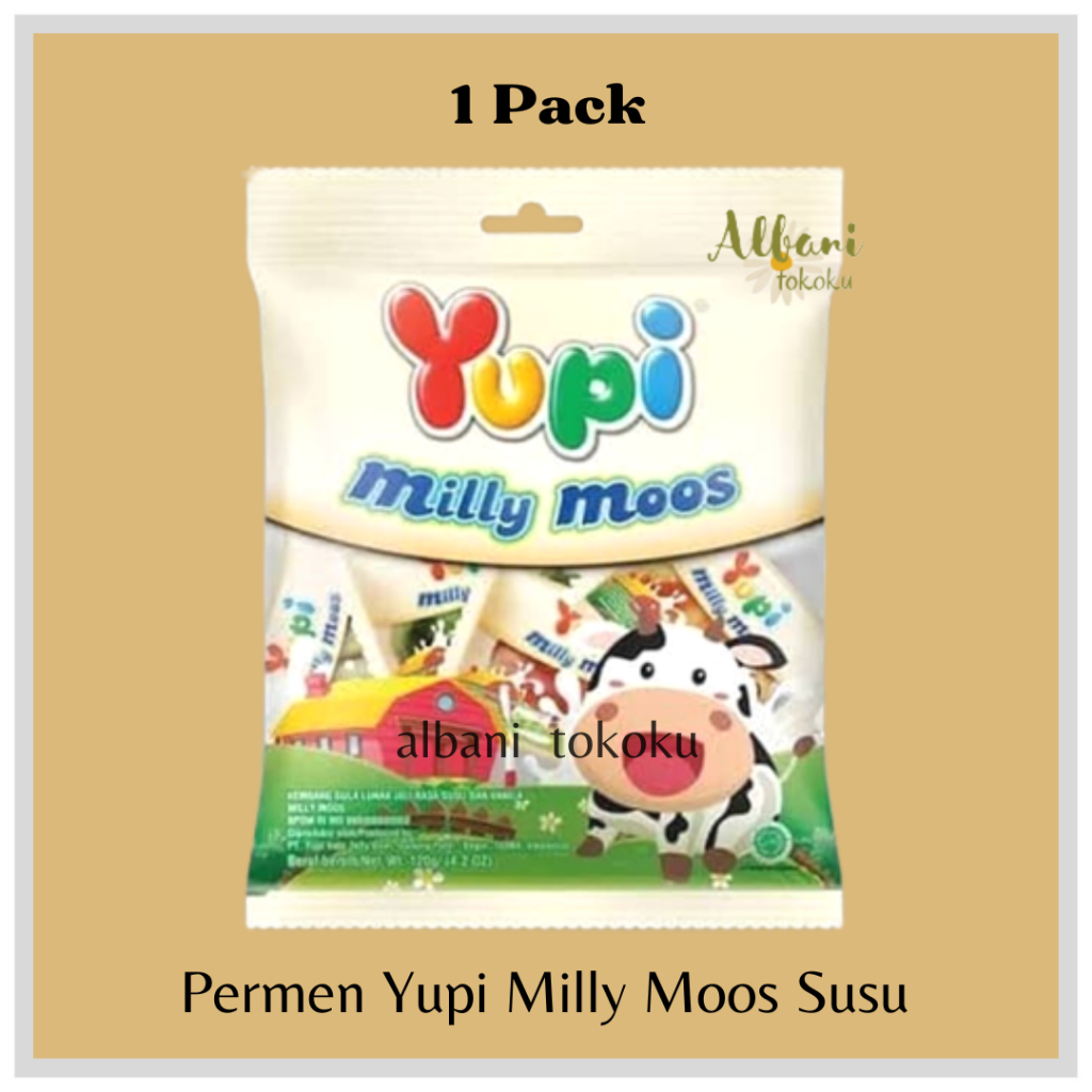 

Yupi Milky Moos 1 Pack - Milly Moos Permen Susu Kenyal