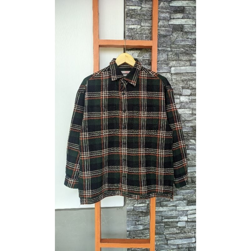 Kemeja Flannel Oversize SPAO