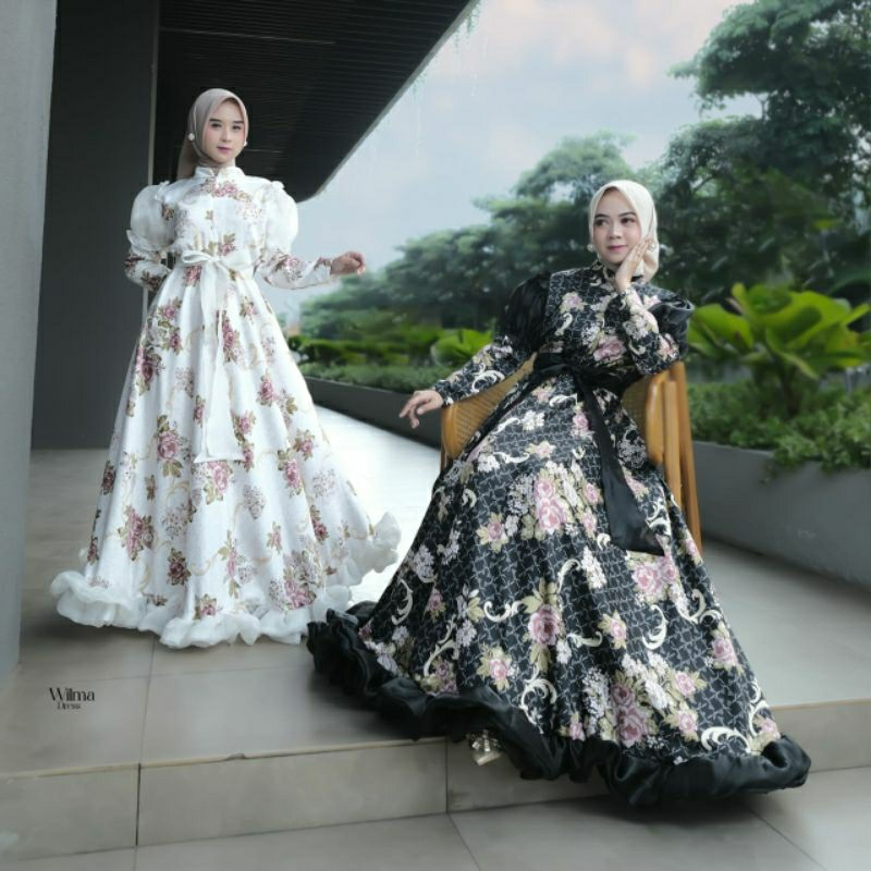 Wilma Dress MK/Solfieshop/Dress kondangan/Dress perempuan terbaru/fashion dress best seller/Dress le