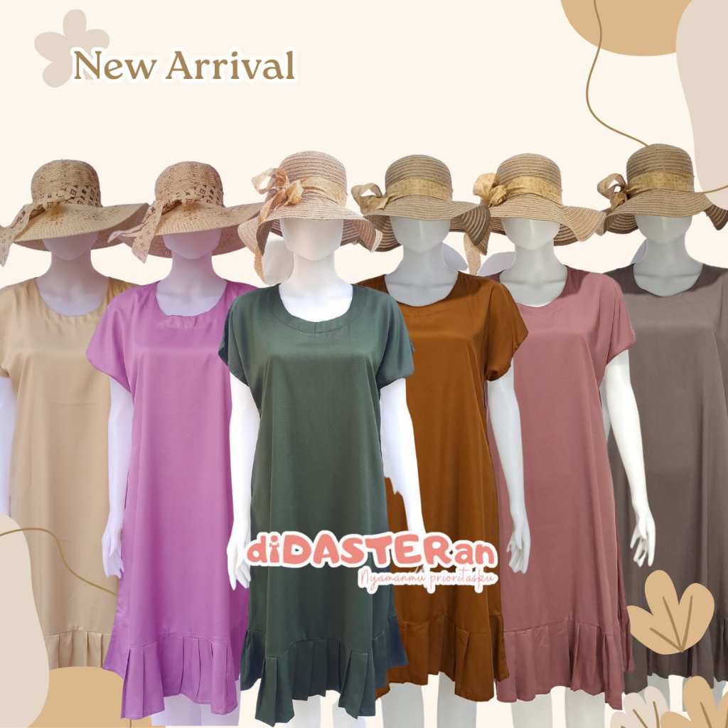 Daster Rempel Polos Kekinian Rayon Twill