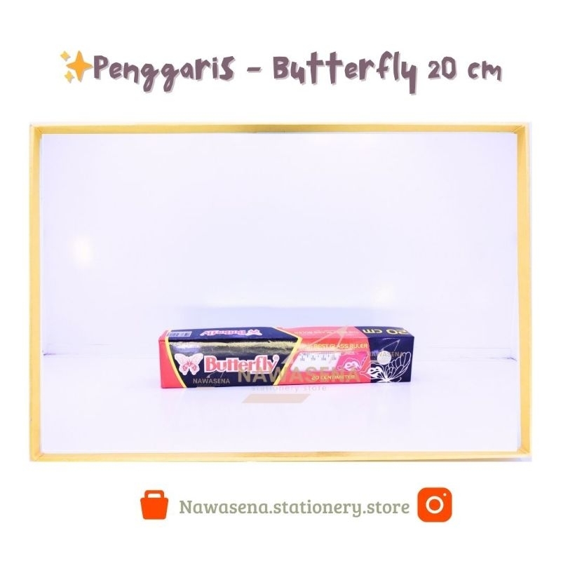 

✨Butterfly 20cm - Penggaris Garisan Mistar Ukuran Tanggung 20cm Cocok Masuk Tepak Plastik Mika