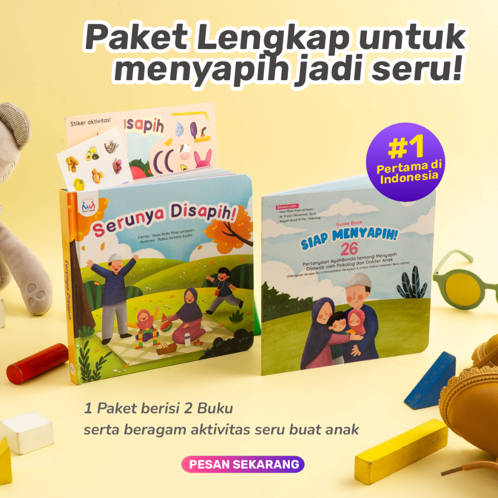 Paket Buku Serunya Disapih - 1 paket dapat 2 buku untuk anak siap disapih - Cetakan ke 4