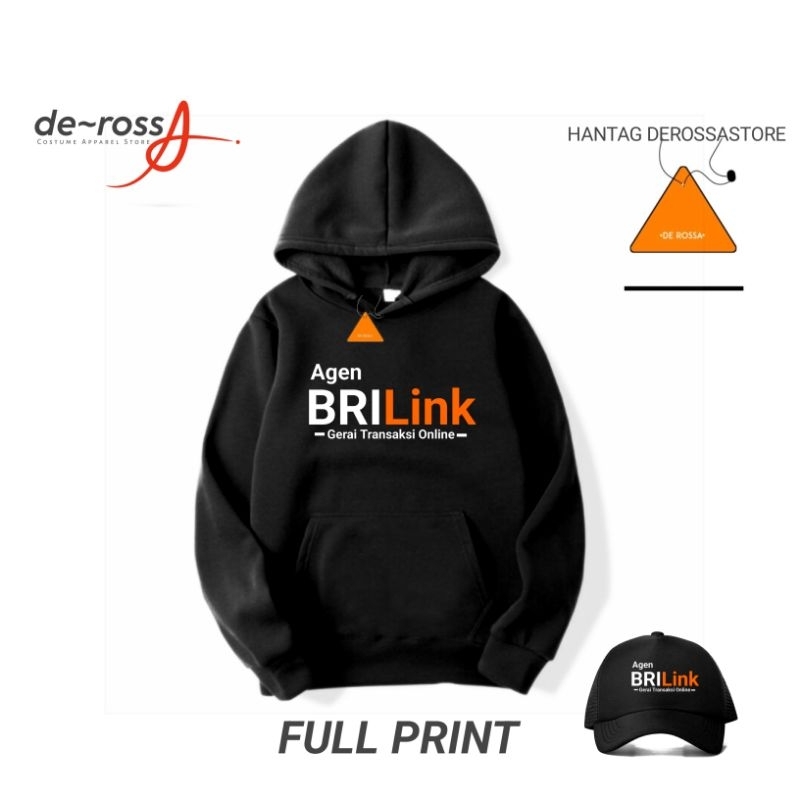 Hoodie Cotton fleece Brilink Free Topi full print