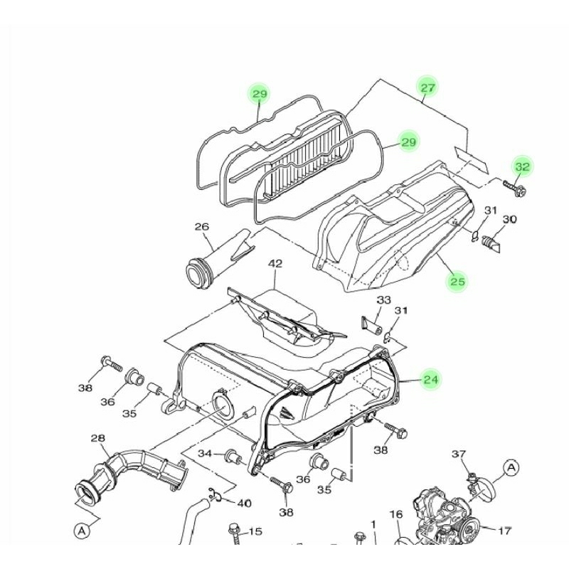 box filter set sil dan baut Mio J GT soul gt115 Fino 115 Original yamaha