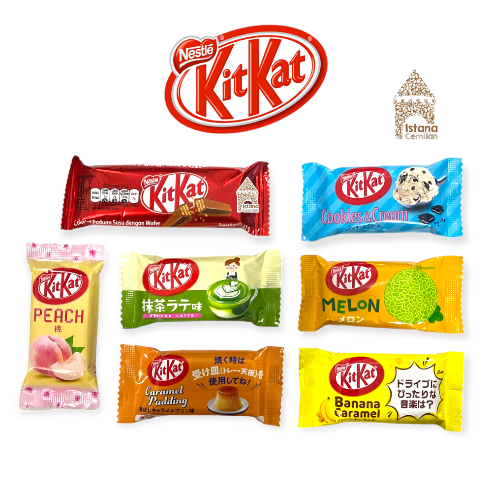 

Kitkat Chocolate Kit Kat Green tea / Melon / Caramel / Cookies Cream Jepang