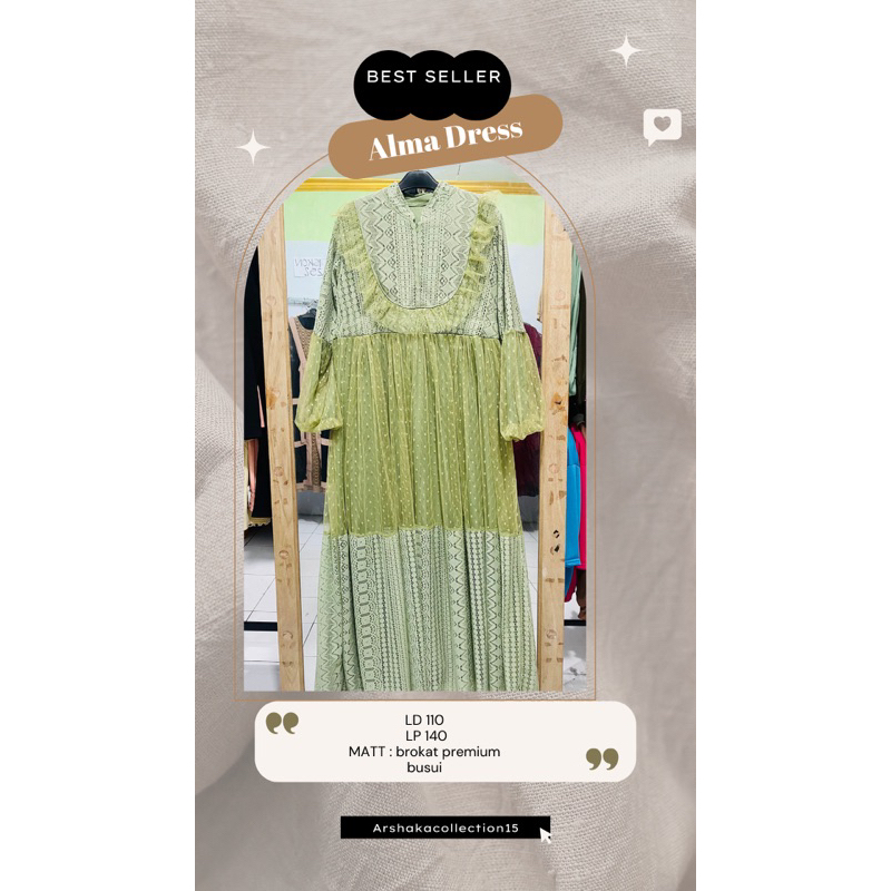 alma dress brukat premium