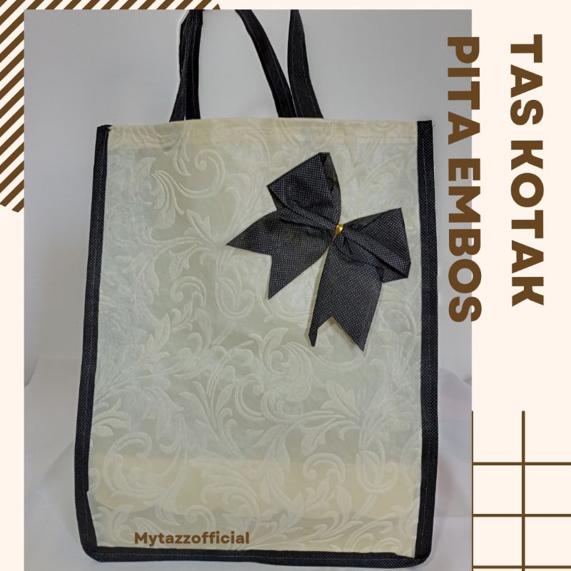Tas hajatan tas pres box Tas spundbond Tas snack tas kotak nasi embos tas kotak pita tas pres tas bo
