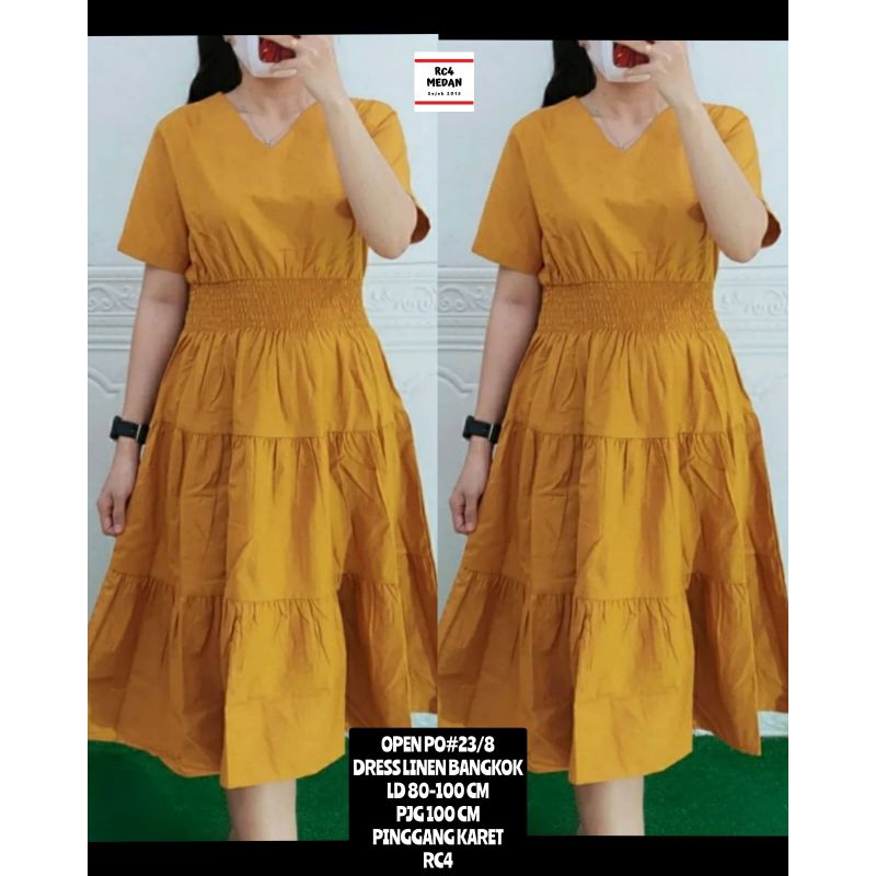 Dress Katun Linen UNIQLO Tebal Bangkok