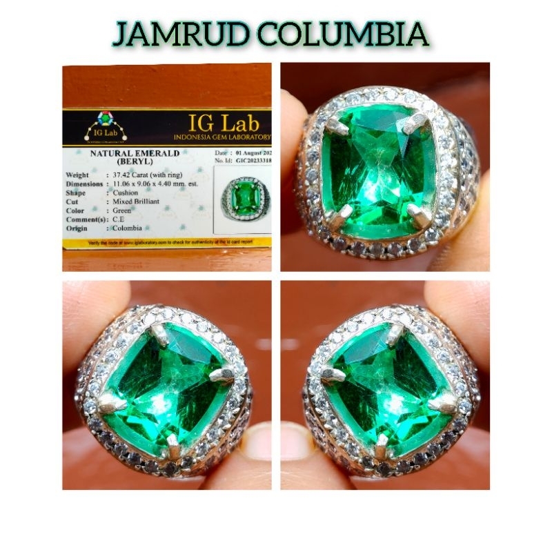 CINCIN BATU PERMATA JAMRUD COLUMBIA