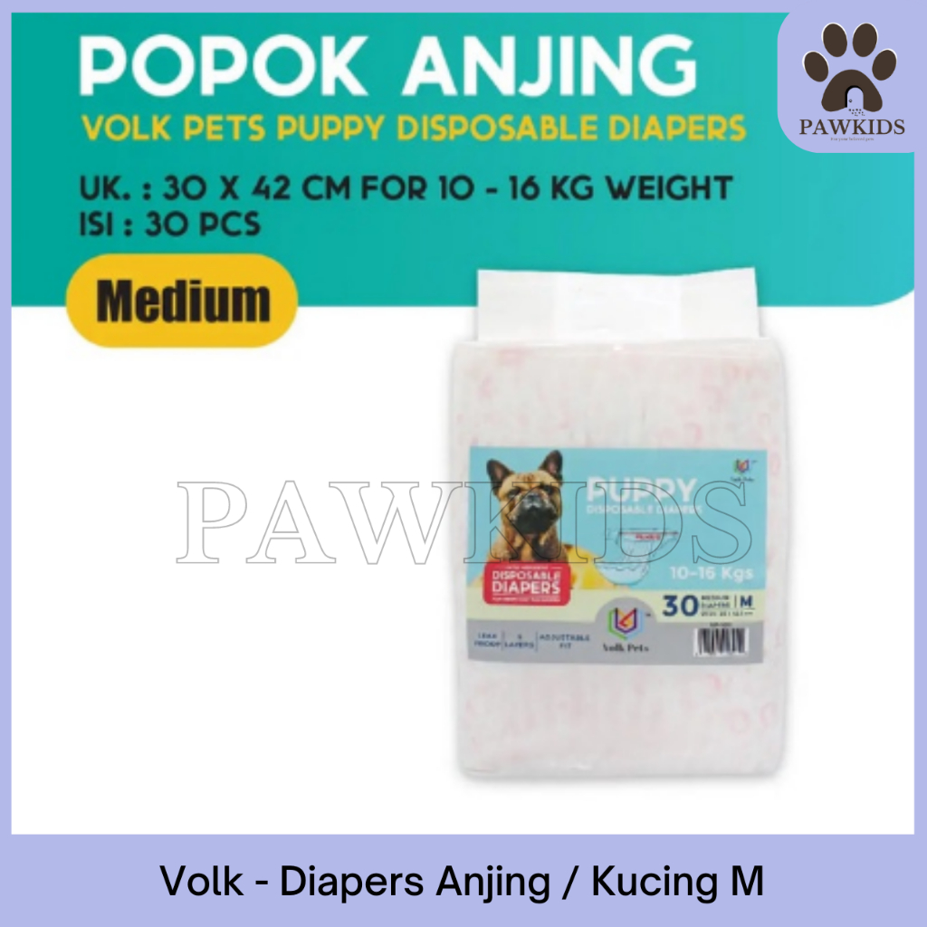 volk popok anjing ukuran M / pampers anjing / diapers anjing