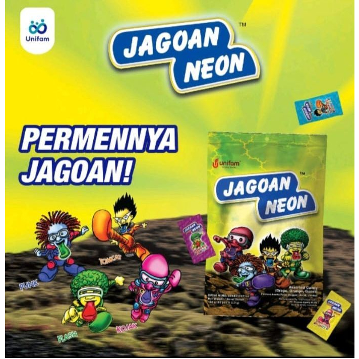 

Unifam Jagoan Neon Assorted Candy Permen Aneka Rasa 125gr