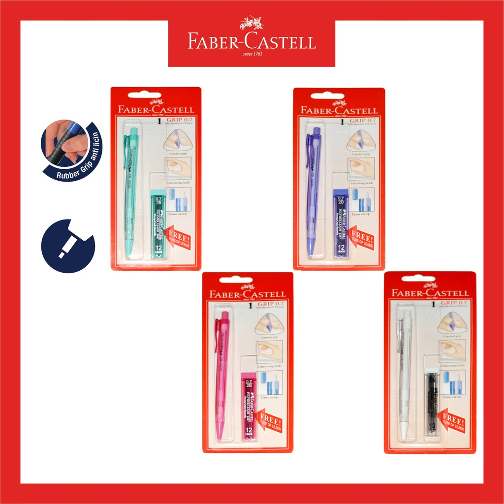 

Pensil Mekanik Fabercastell Economic Mechanic Pencil 0.7 Transparan Blister GRATIS 1 Tube Refill