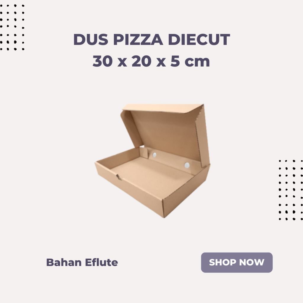 Kardus-Box Diecut-Box Pizza-Hampers-Packing Kado-Karton 30 x 20 x 5 cm