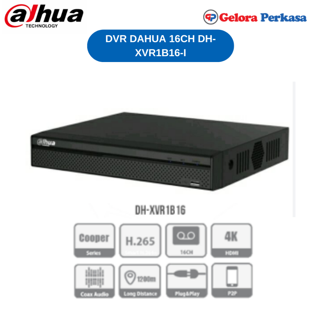 DVR DAHUA 16CH DH-XVR1B16-I / DVR DAHUA 16 CHANNEL DH-XVR1B16-I
