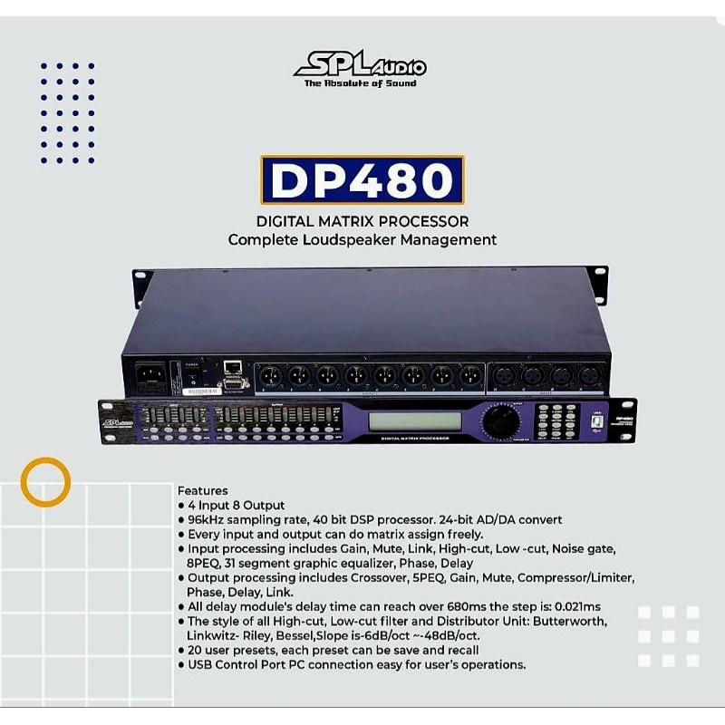 MANAGEMEN DLMS SPL AUDIO DP480 ORIGINAL