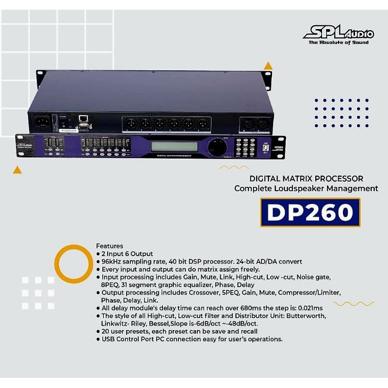 MANAGEMEN DLMS SPL AUDIO DP260 ORIGINAL