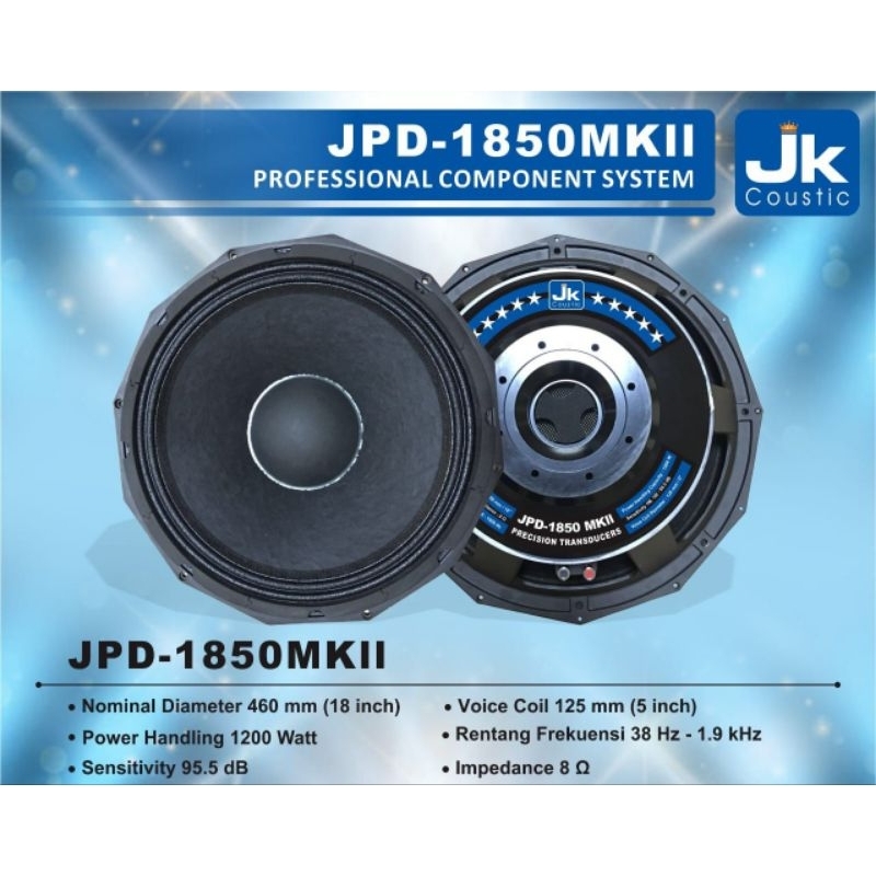SPEAKER JK COUSTIC JPD-1850MK2 ORIGINAL