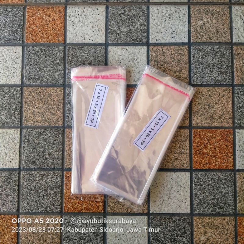 

Plastik OPP ukuran 7 x 15 / OPP sovenir / OPP kue / OPP seal / OPP bening