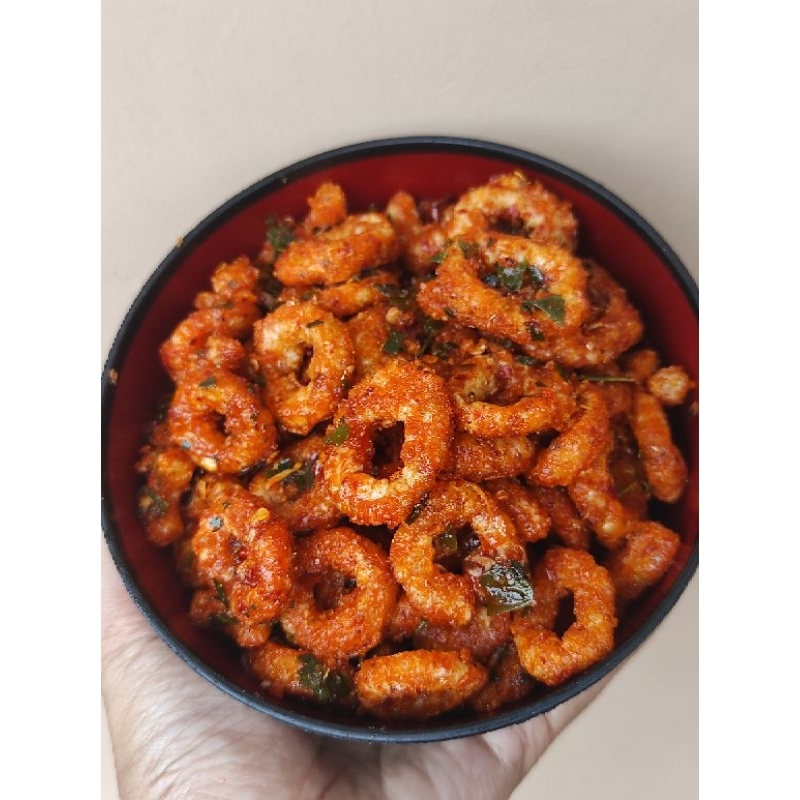 

CINCIN UDANG PEDAS DAUN JERUK / KERUPUK UDANG PEDAS MANIS