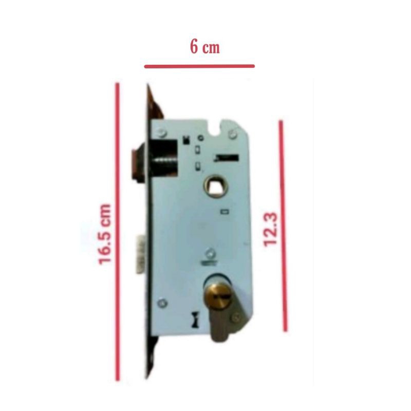 Tivana Home Selot Tanggung, Kunci / Handle Pintu Rumah Size Tanggung Flc