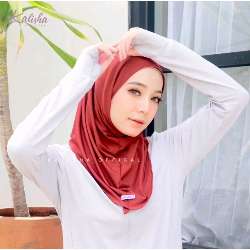 Jilbab Sport instan non pet/ hijab malay non pet