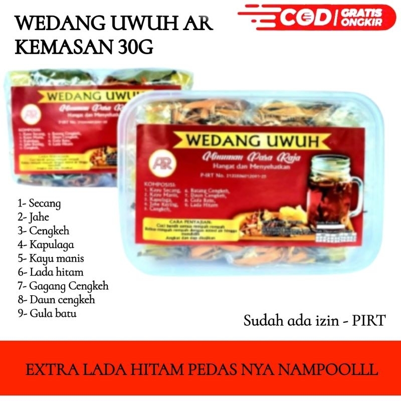 

Grosir wedang uwuh ar kemasan 30gr, tanpa lebel