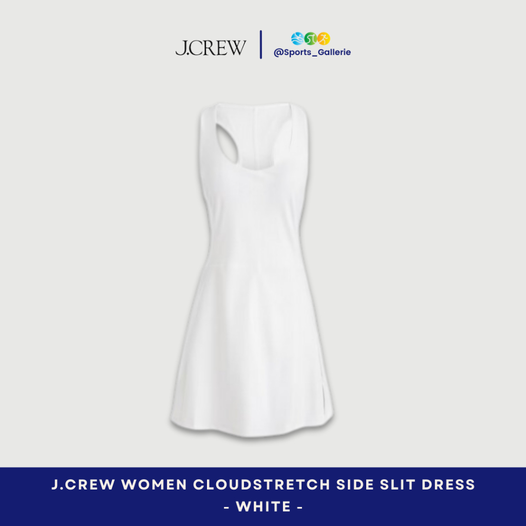 J.Crew ORIGINAL WOMEN Cloudstretch Side Slit Dress - White