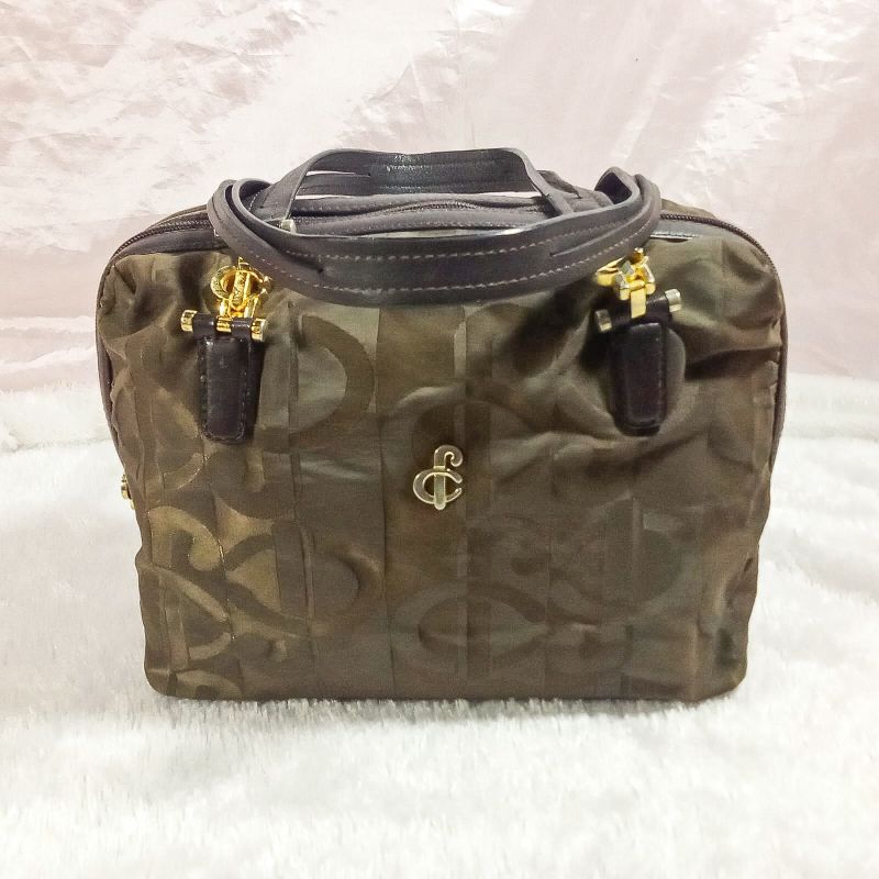 Tas Second Preloved Branded Vintage Top Handle Bag Handbag Wanita Kanvas